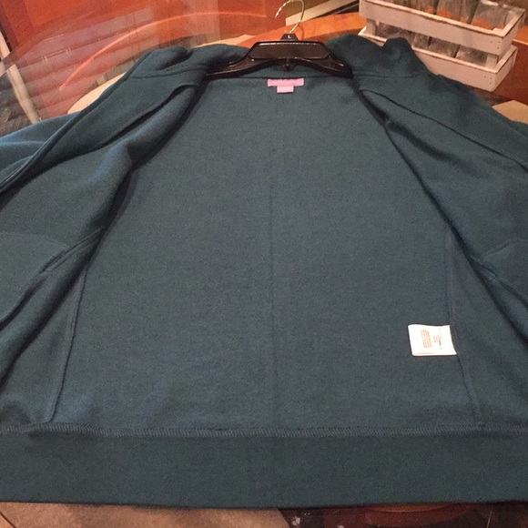 🌿Laura Scott Hunter Green Sweat Jacket - Picture 4 of 9